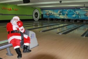 bowling santa