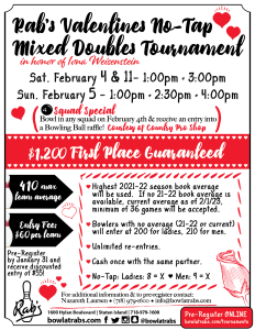 2023 Valentines Mixed Doubles No Tap Flyer