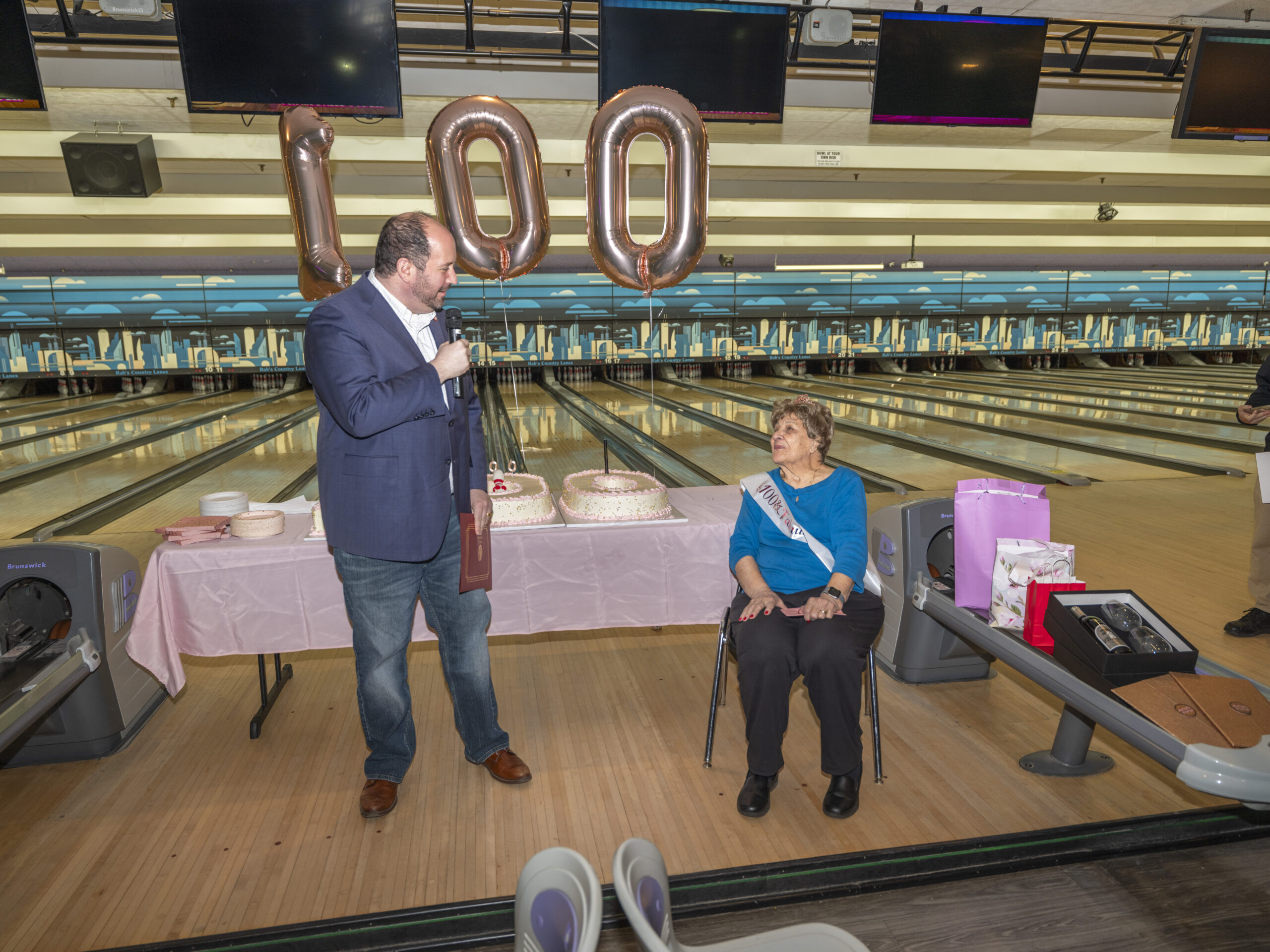 NYC Councilman David Carr presents Anne with a special recognition.